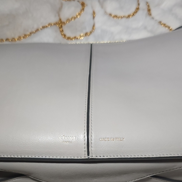 Celine Shoulder Bag/Clutch with Metal chain Light Grey - Picture 2 of 4